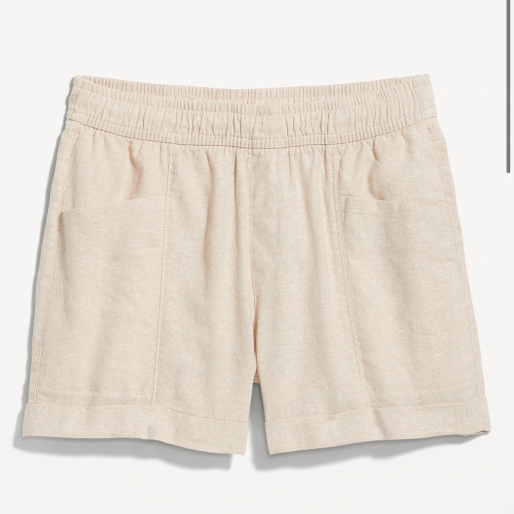 Old Navy Linen Cream Shorts